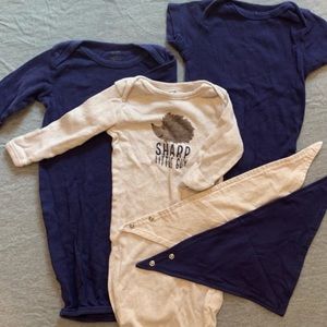 Touched by Nature 0-6 Months Bundle, Matching Bibs